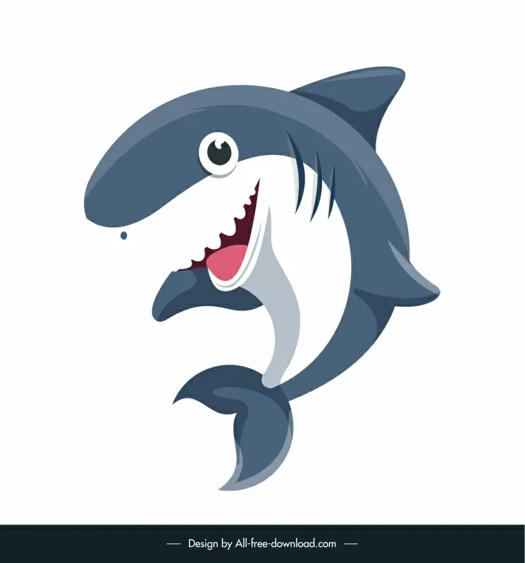 Baby shark icon funny cartoon sketch Vectors graphic art designs in  editable .ai .eps .svg .cdr format free and easy download unlimit id:6927323