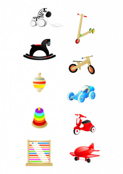 baby toys cute design vector graphics