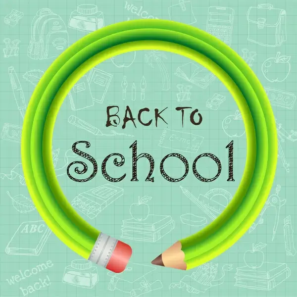 back to school background with pencil