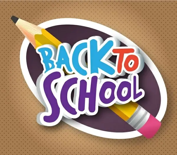 back to school banner design with pencil
