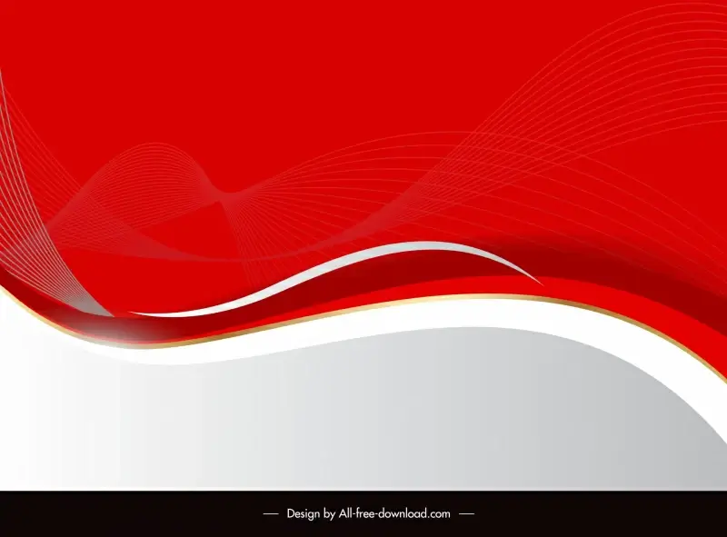 background red template elegant dynamic curved lines