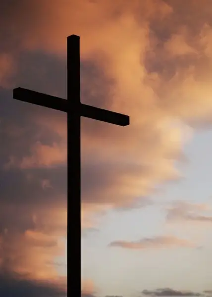 backlit church cloud cross crucifix crucifixion dusk
