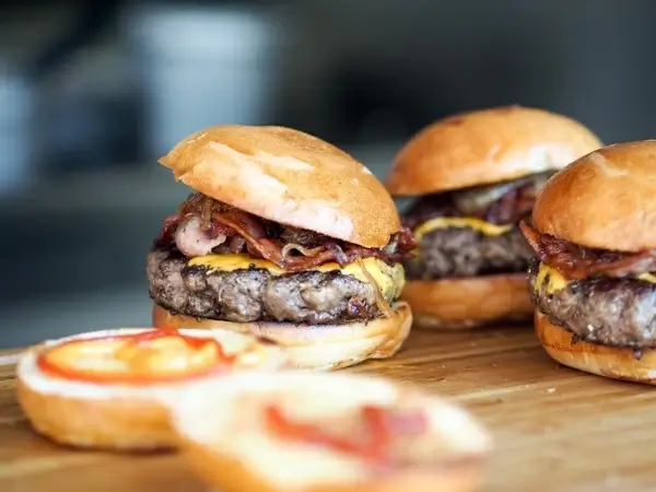 bacon bread breakfast burger cake cheeseburger