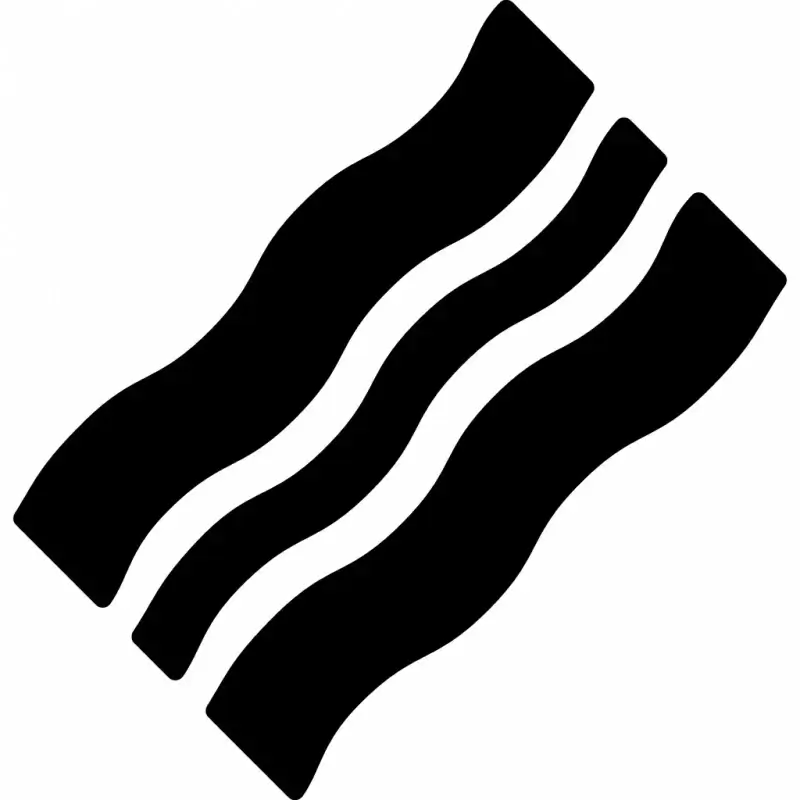 bacon icon contrast silhouette curves sketch