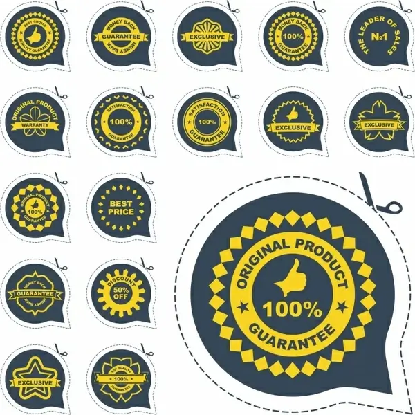 sale badge templates rounded shapes classic flat decor