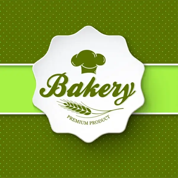bakery menu with green spots background