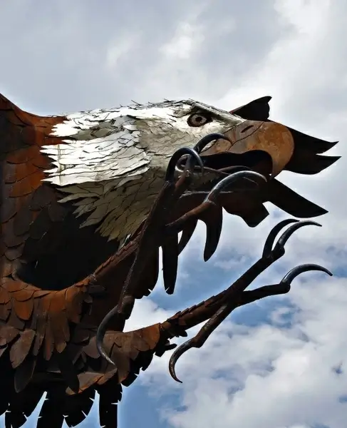 bald eagle metal artwork