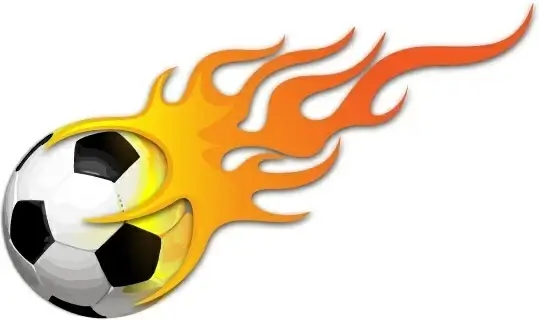 BALL ON FIRE VECTOR IMAGE