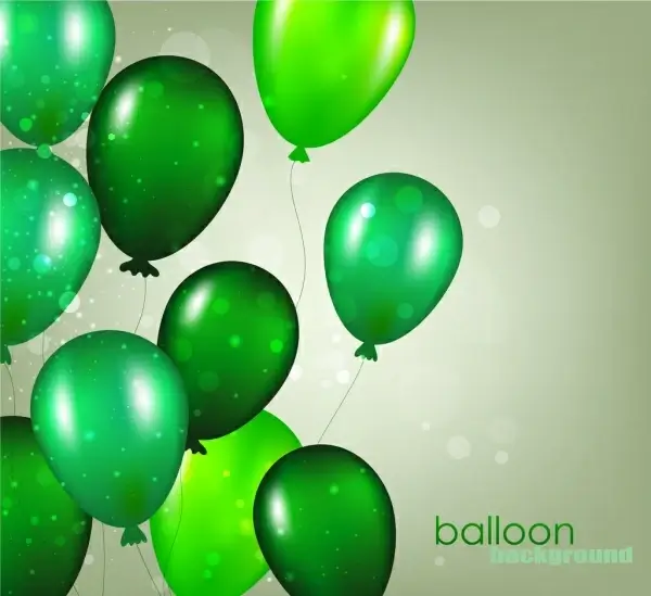 balloon background shiny green decoration