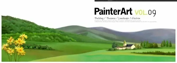 banner illustrator landscape psd layered 2