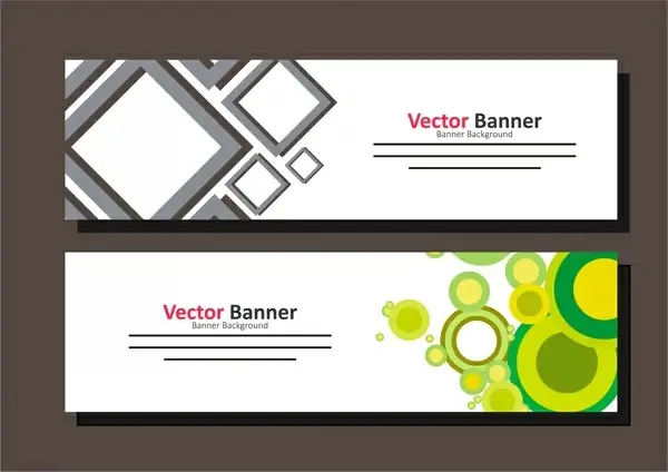 banner template design colorful geometric design
