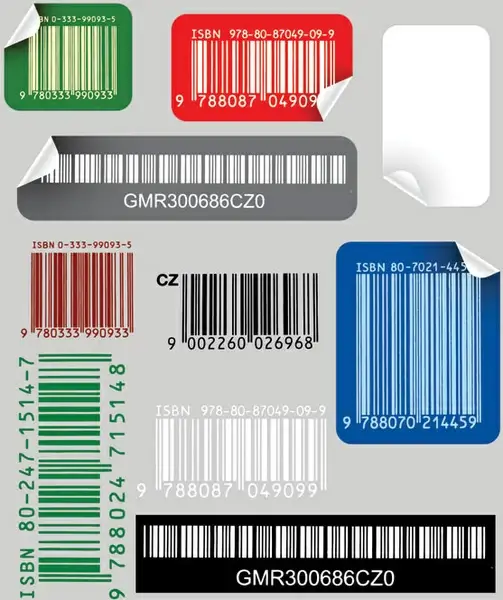 bar code stickers art vector
