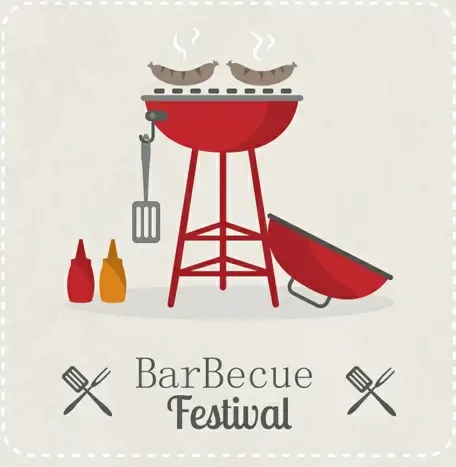 barbecue festival poster vector design