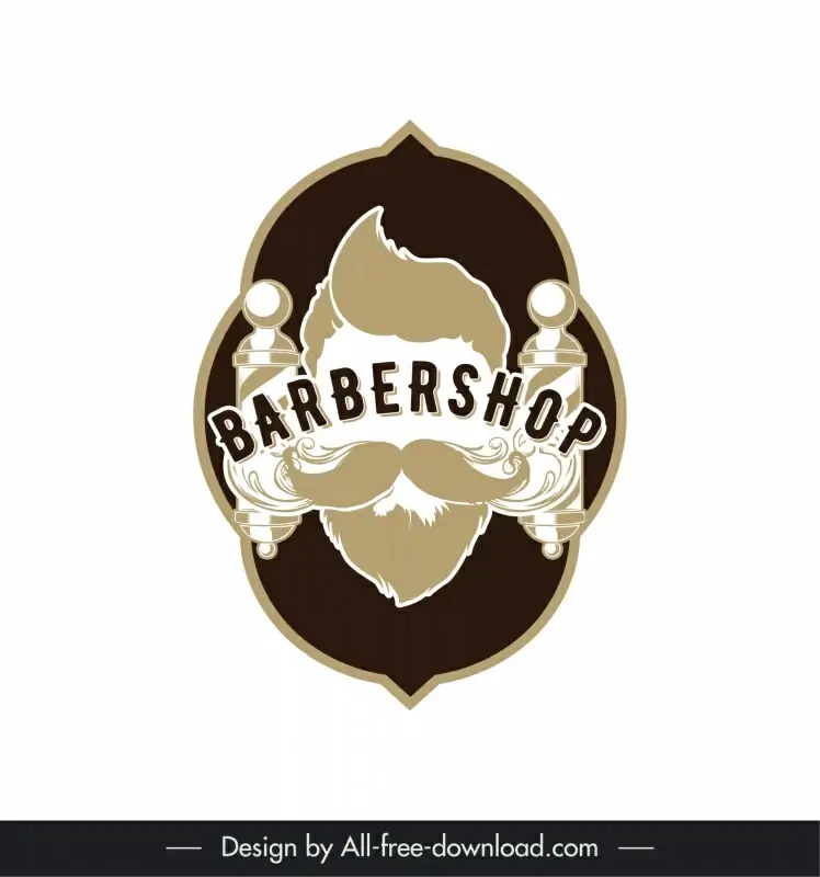 barber shop vector free download Logo Set CDR File - Free Vector