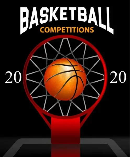 basketball banner ball basket hoop number decor