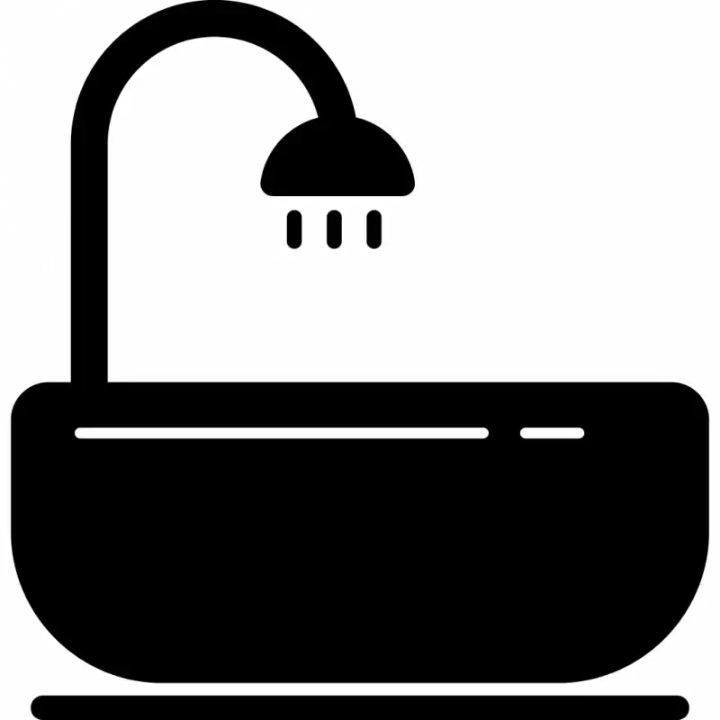 bath sign icon flat silhouette sketch
