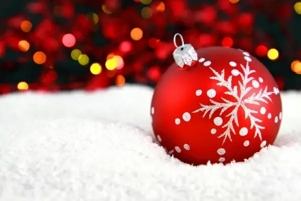 bauble in snow
