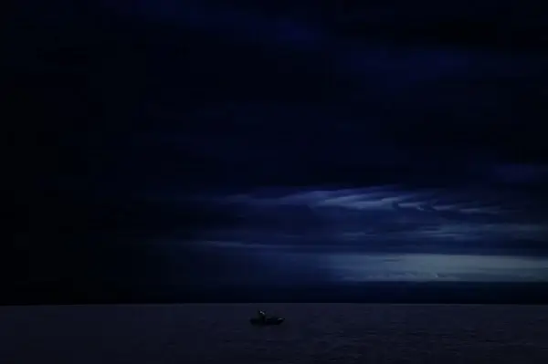 beach dark eclipse evening landscape light lightning