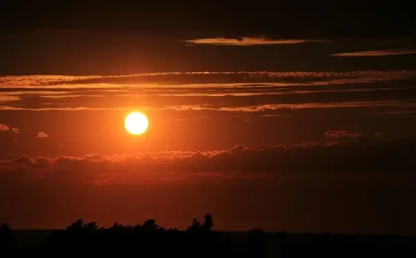 beach dusk eclipse evening golden lake landscape
