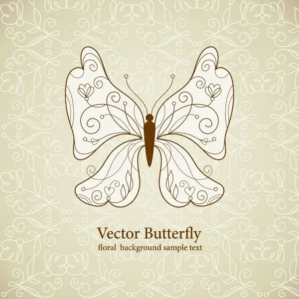 beautiful butterfly pattern 05 vector