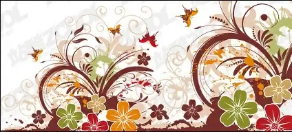 Beautiful butterfly pattern and vector material 