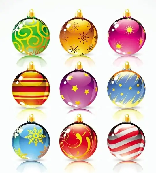 beautiful christmas ball vector