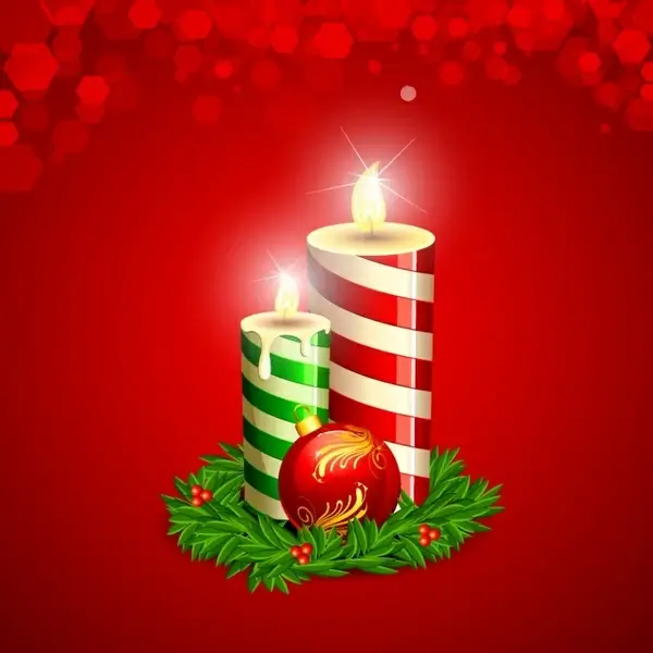 beautiful christmas candle background vector