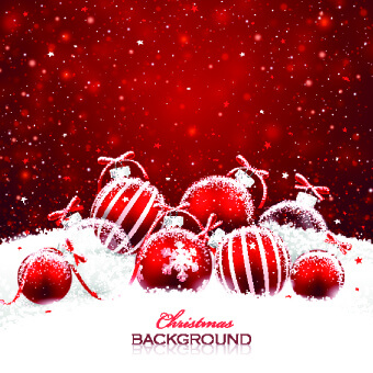 beautiful christmas red background vector 