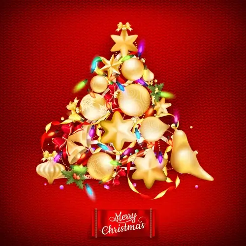 beautiful christmas tree15 background vector 