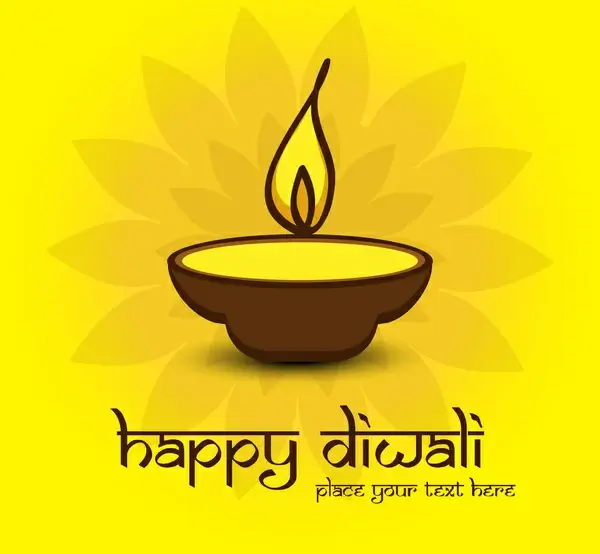 beautiful diwali diya art element vector background