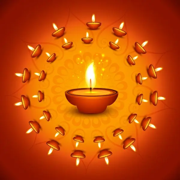 Beautiful diwali diya art element vector background Vectors graphic art ...