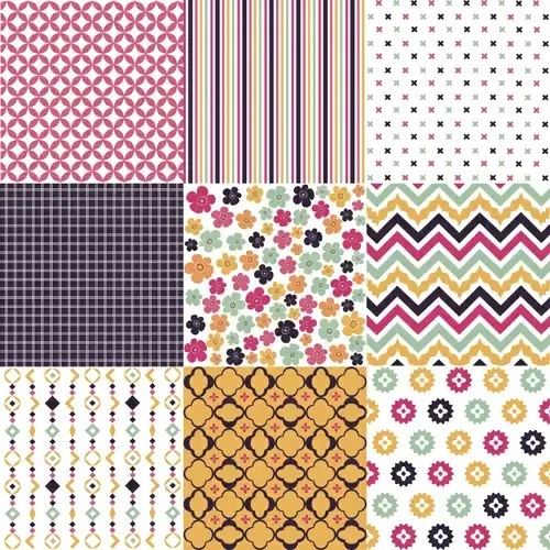 beautiful fabric patterns vector