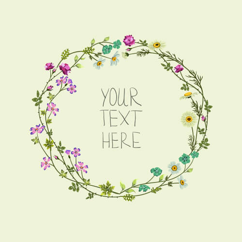 beautiful flower frames with vintage background