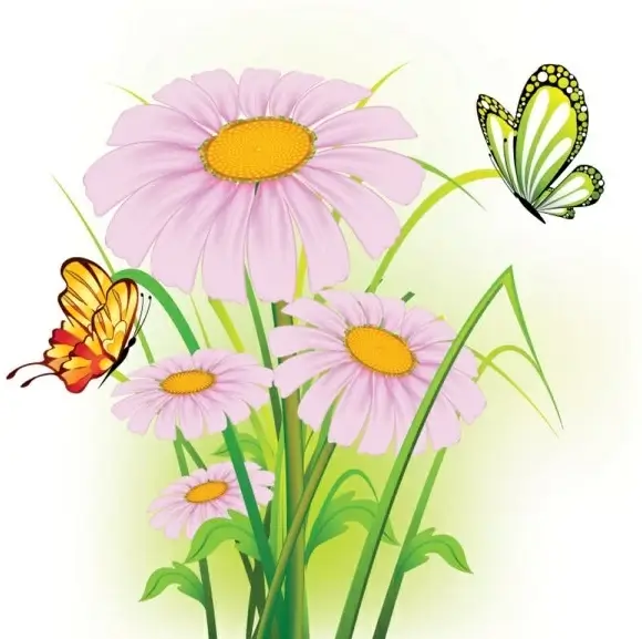 beautiful flowers background 07 vector