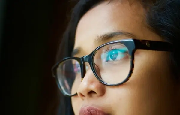 beautiful girl wearing eyeglasses