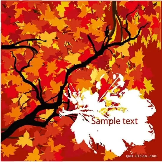 autumn background luxuriant red leaves decor