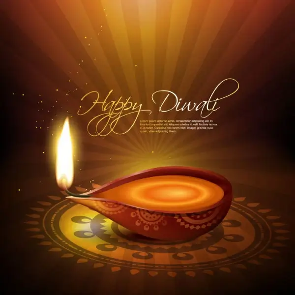 beautiful happy diwali backgrounds vector