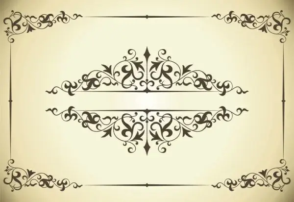 beautiful lace pattern 04 vector 