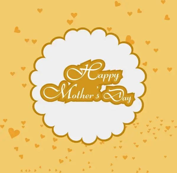 beautiful mothers day card colorful text background illustration