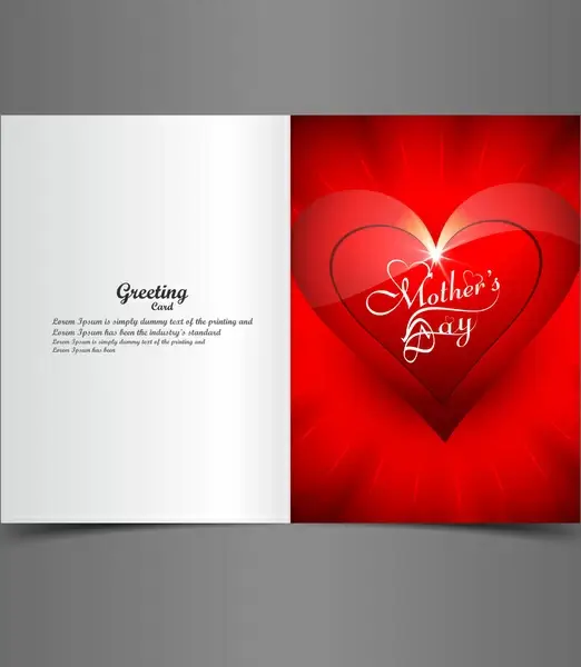 beautiful mothers day greeting card presentation design