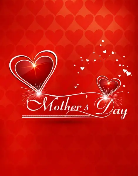 beautiful mothers day text concept card colorful background