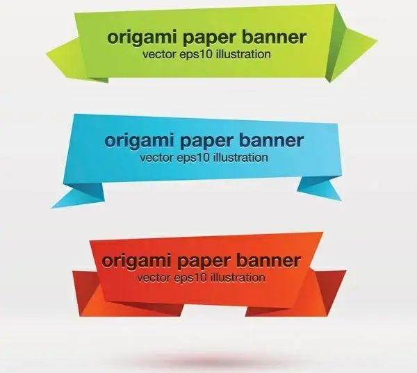 beautiful origami decorative graphics vector 1