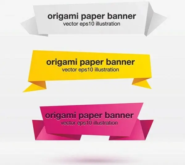 beautiful origami decorative graphics vector 2
