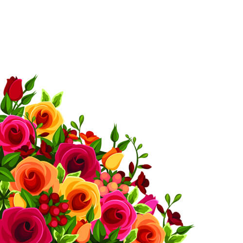 beautiful roses art background vector