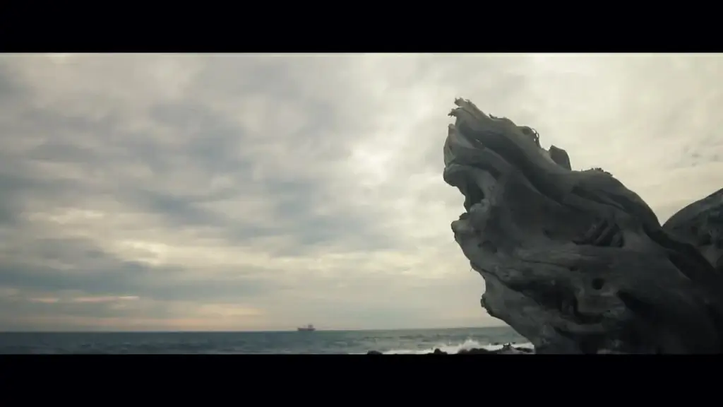 beautiful shaped rocks on sea view