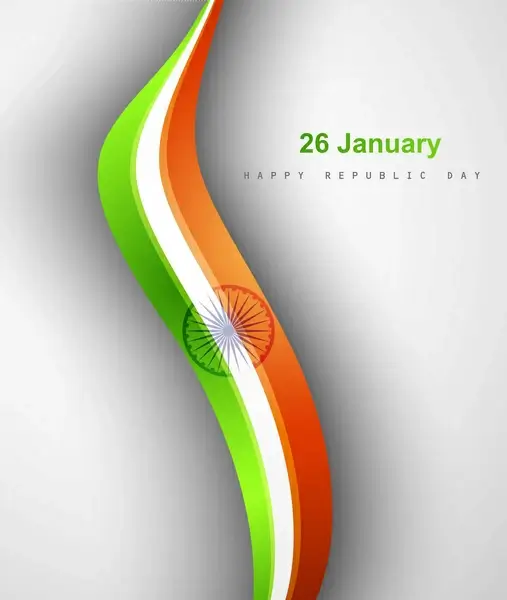 beautiful shiny stylish indian flag wave design