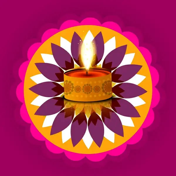 Beautiful Diwali Wishing Greeting Card Stock Illustration - Download Image  Now - Abstract, Backgrounds, Beauty - iStock