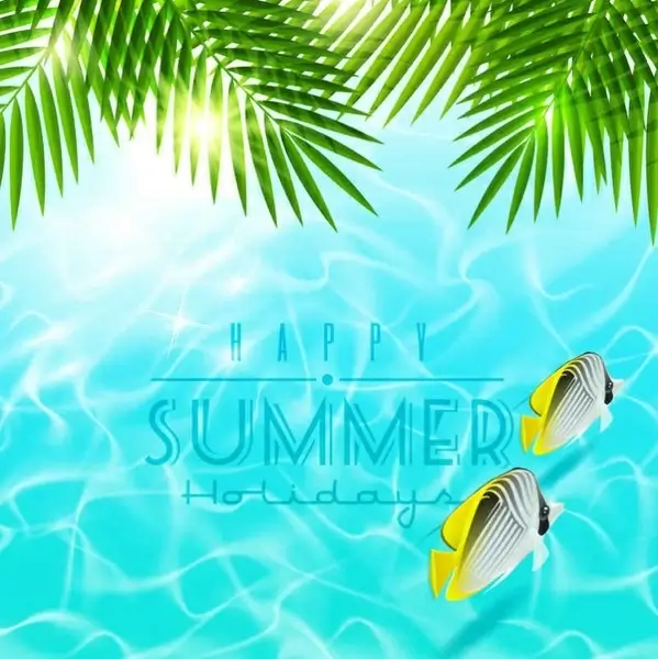 beautiful summer holiday vector background