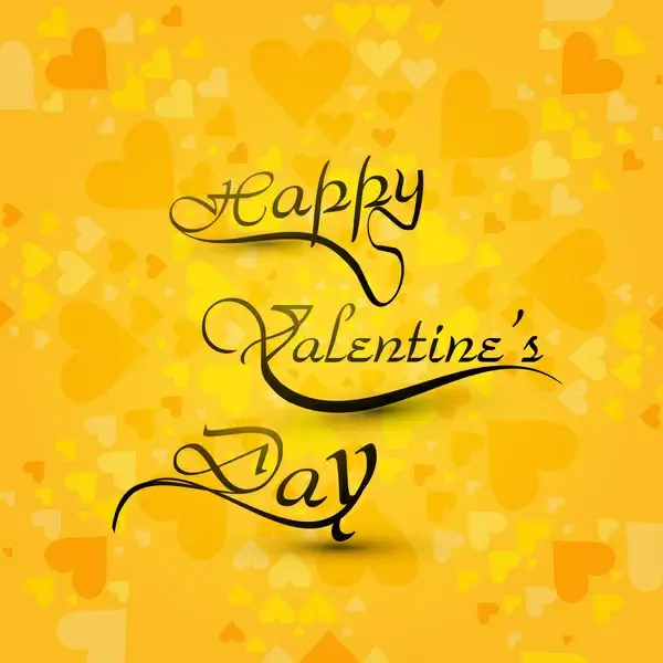 beautiful valentines day heart stylish text design for colorful card vector