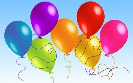 colorful balloons background theme realistic style design